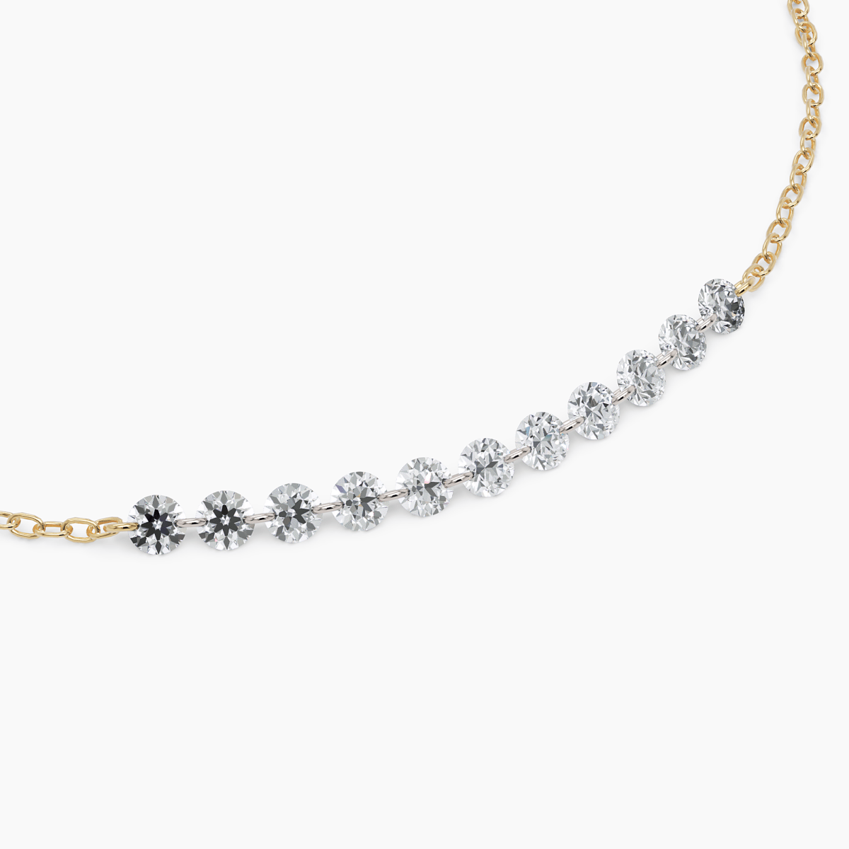 Drilled Diamond Bar Bracelet - Narcissus