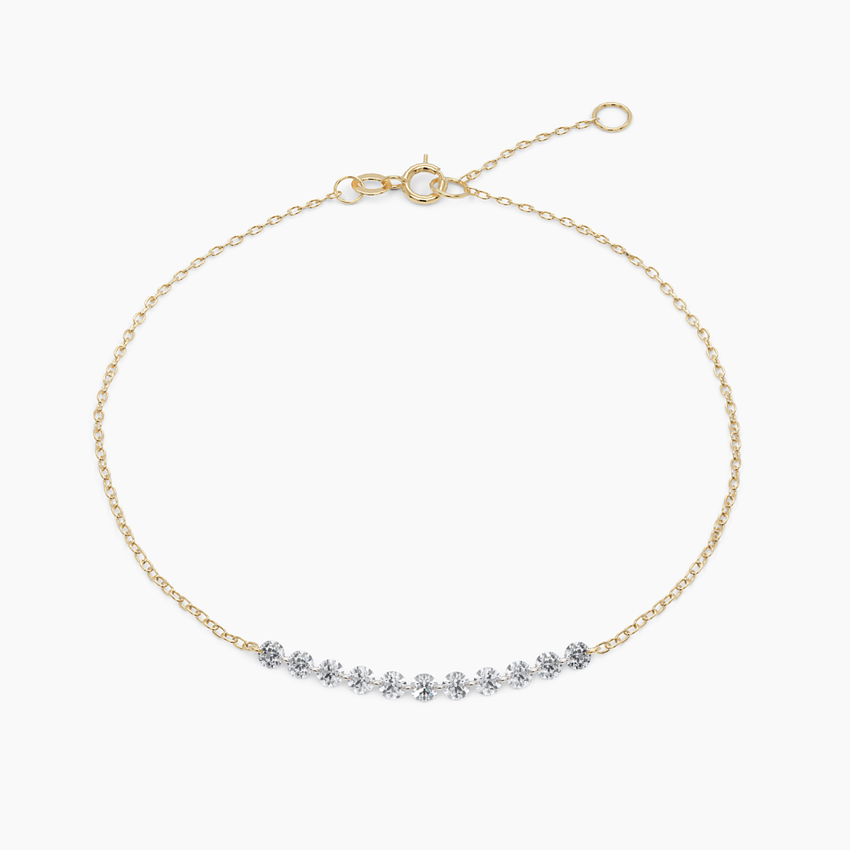 Drilled Diamond Bar Bracelet - Narcissus