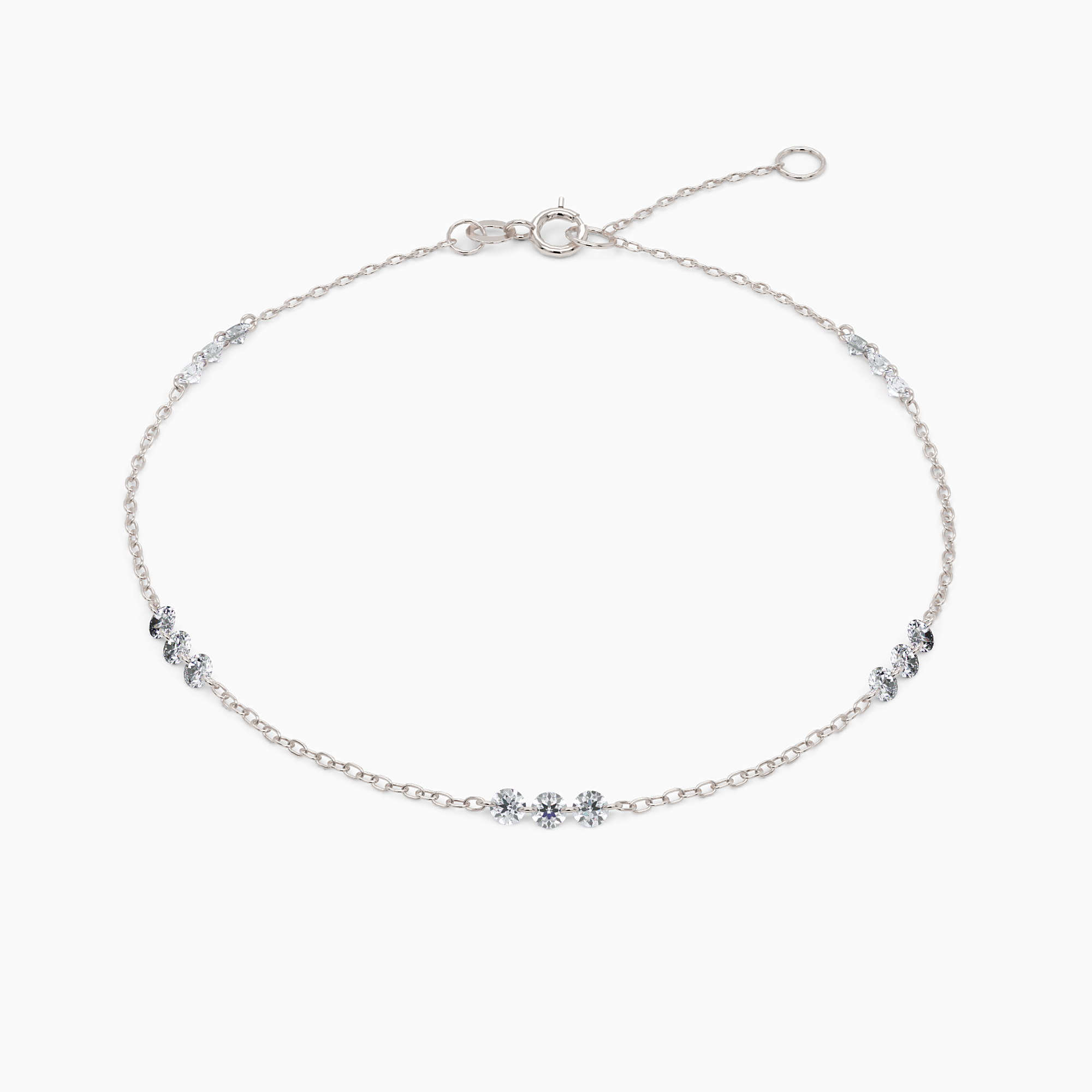 Drilled Diamond Station Bracelet Narcissus