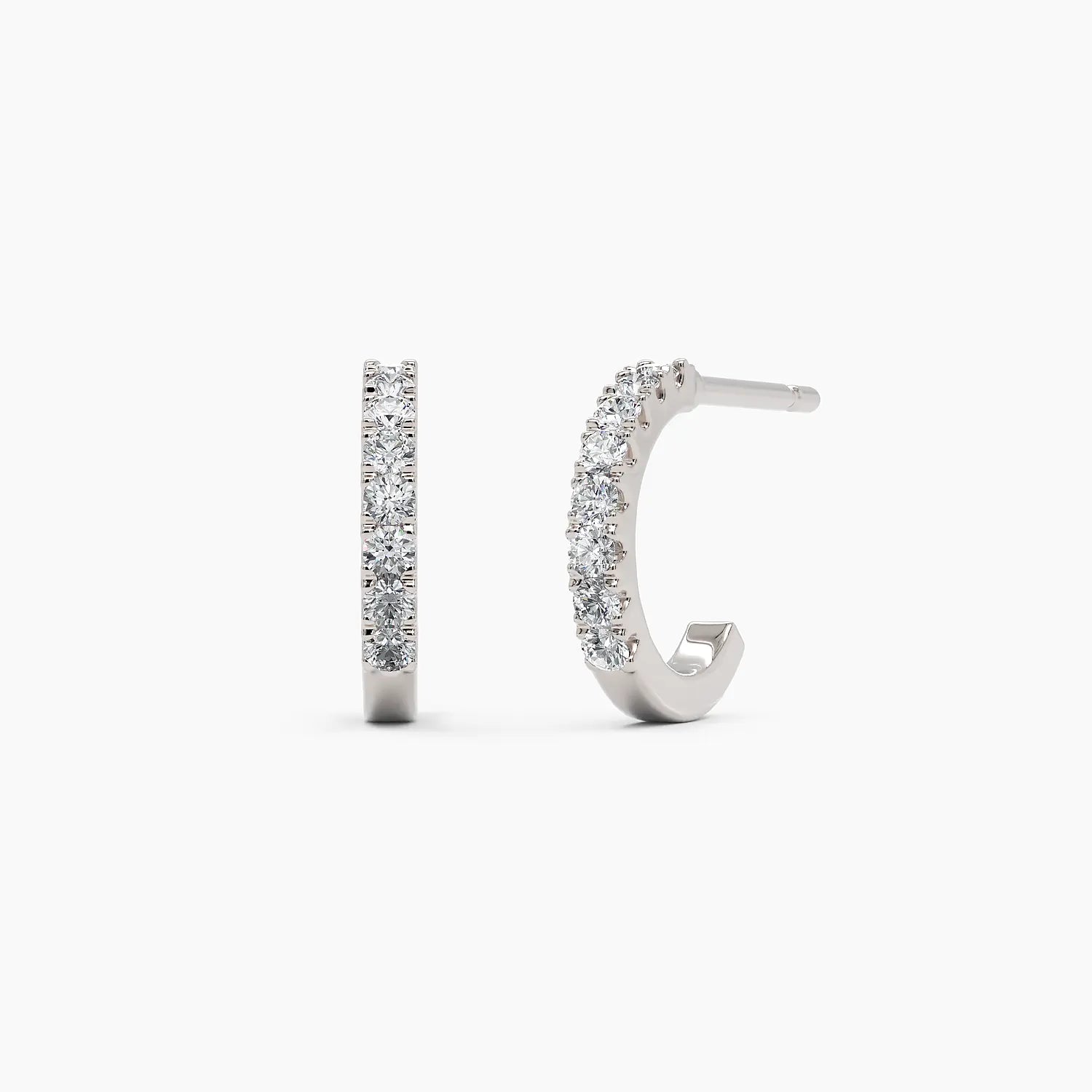 Diamond Pavé Hoops - Narcissus