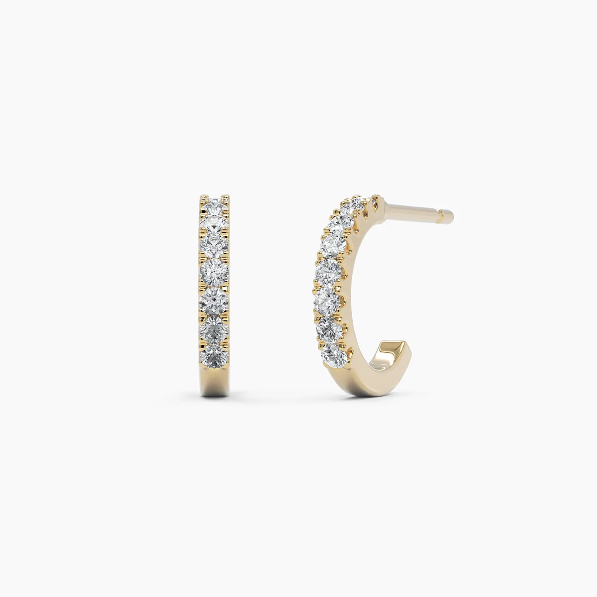 Diamond Pavé Hoops - Narcissus