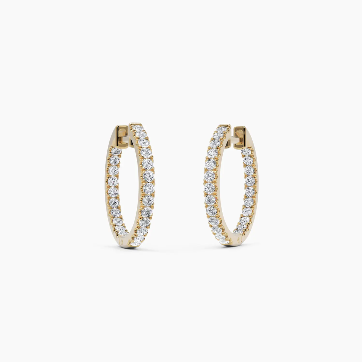 Diamond Huggie Earrings - Narcissus