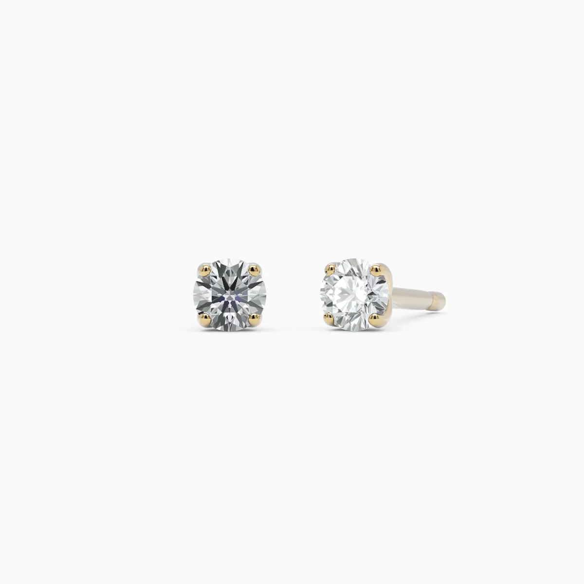 Diamond Stud Earrings - Narcissus