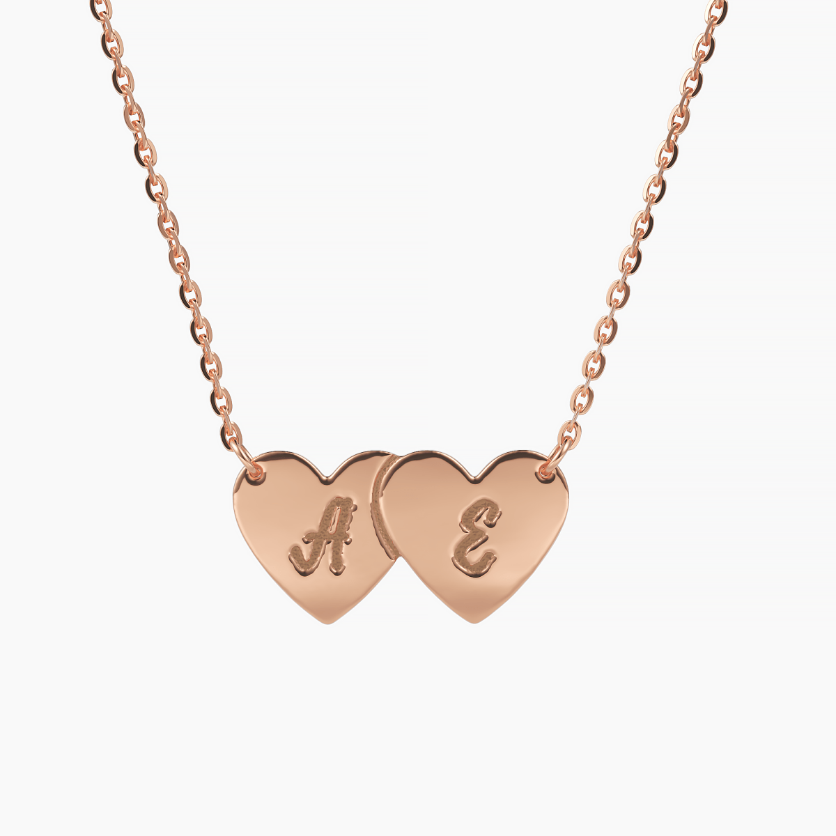 Engravable Gold Hearts Necklace - Narcissus