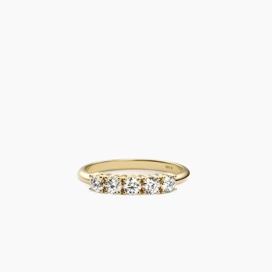 Five Diamond Band Ring