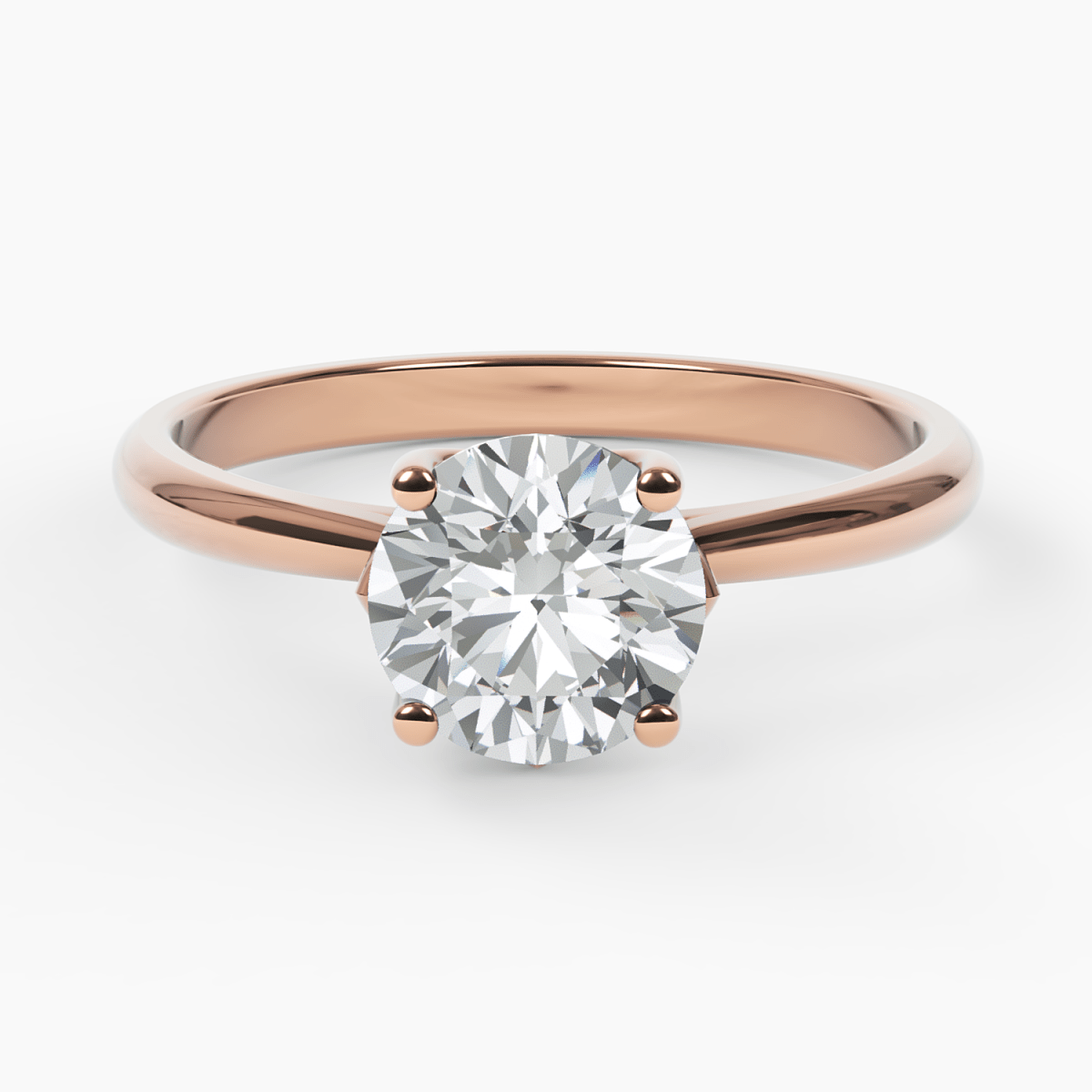Floral Inspired Solitaire Engagement Ring - Narcissus