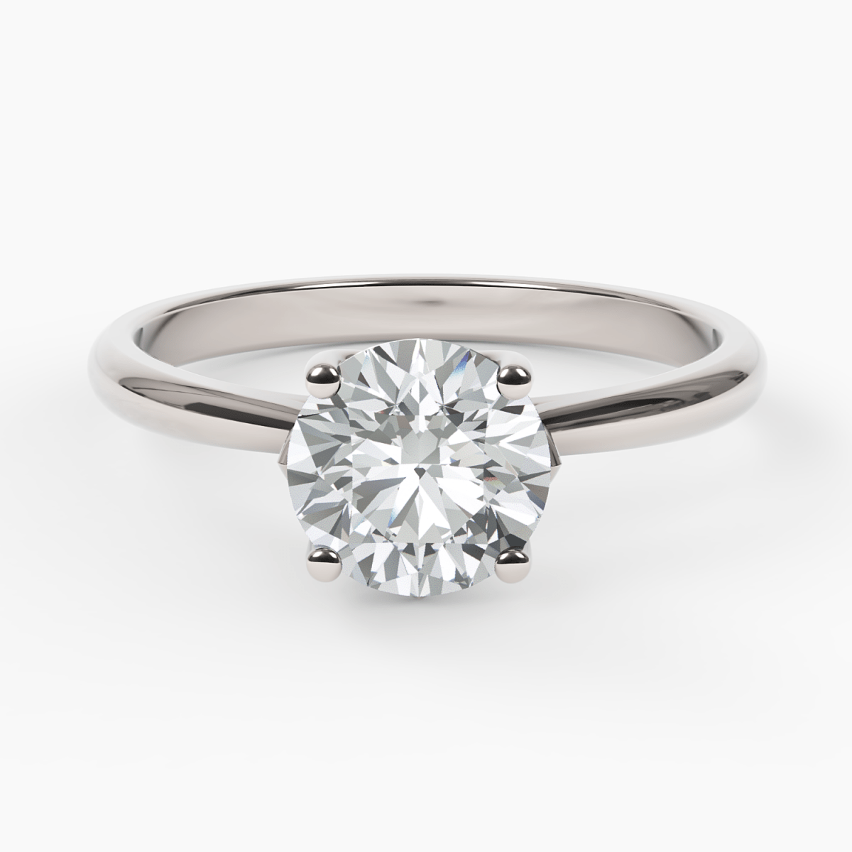 Floral Inspired Solitaire Engagement Ring - Narcissus