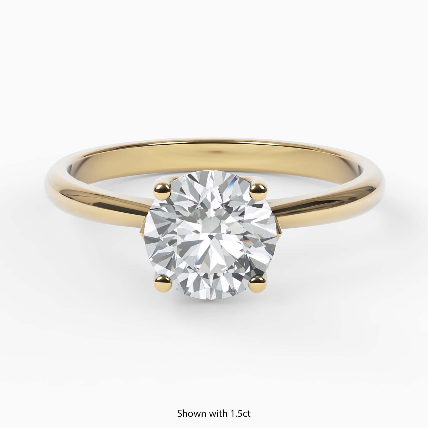 Floral Inspired Solitaire Engagement Ring - Narcissus