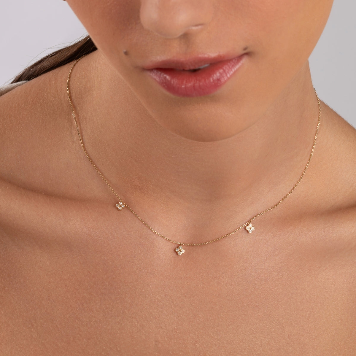 Flower Diamond Necklace Narcissus