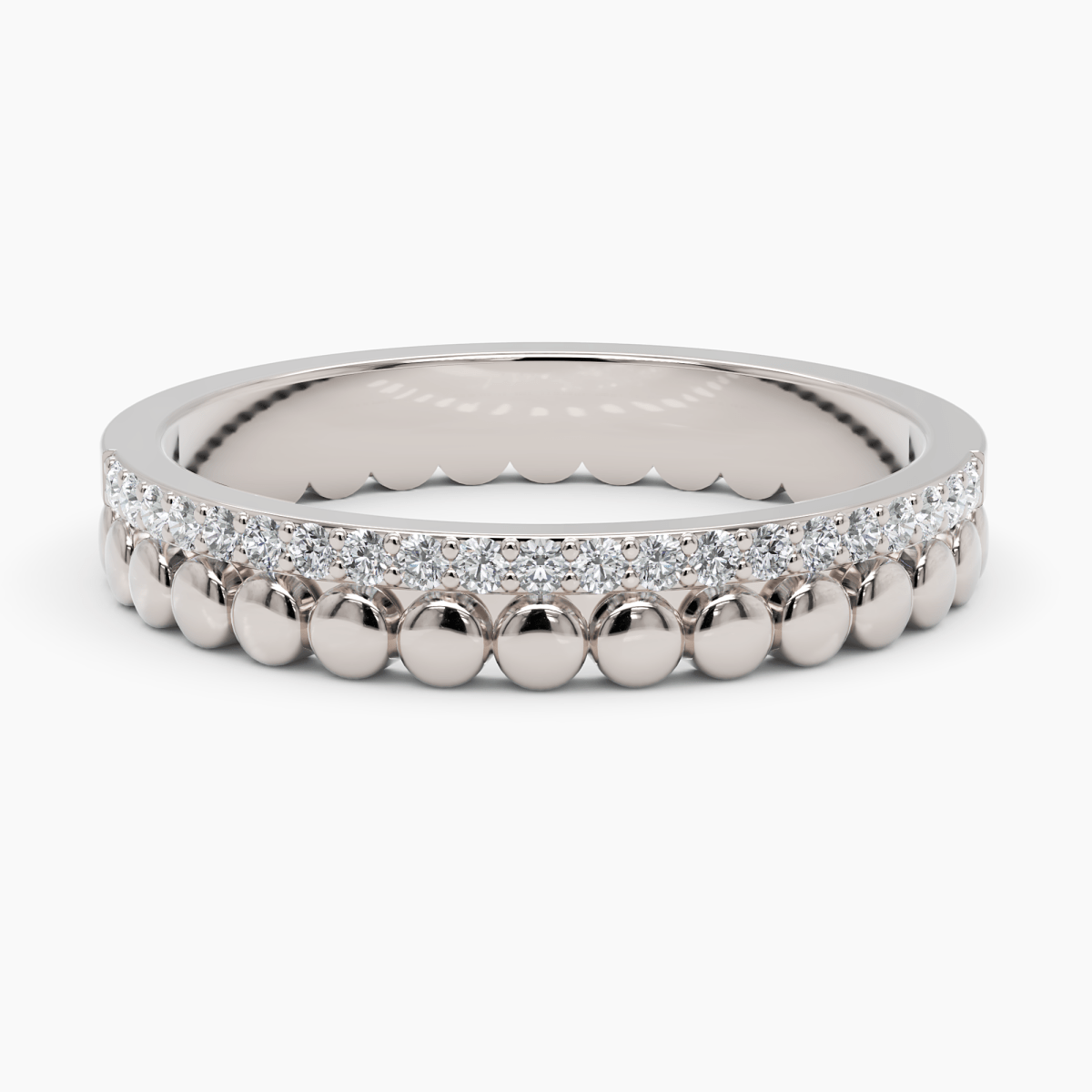 Half Eternity Beaded Ring - Narcissus