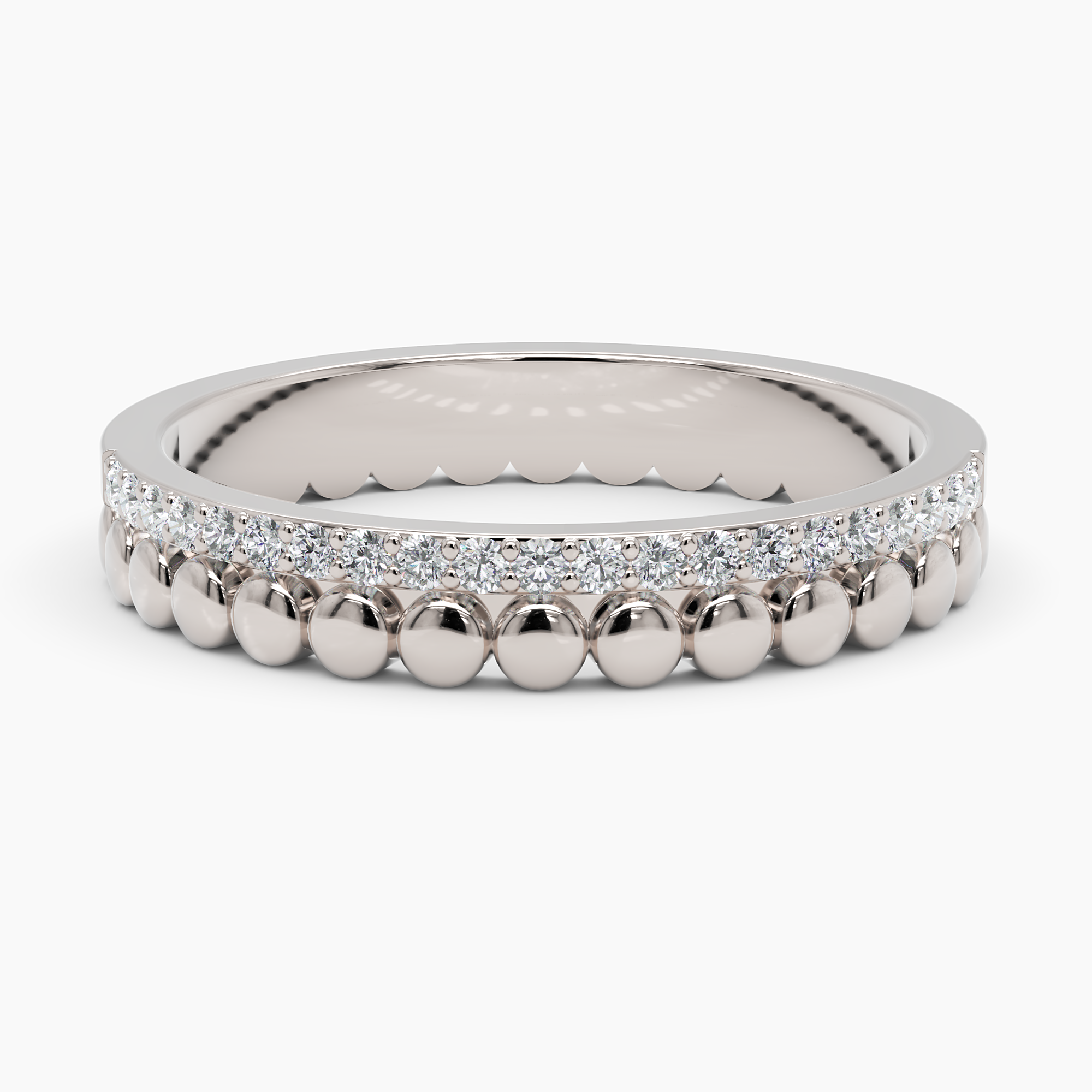 Half Eternity Beaded Ring - Narcissus