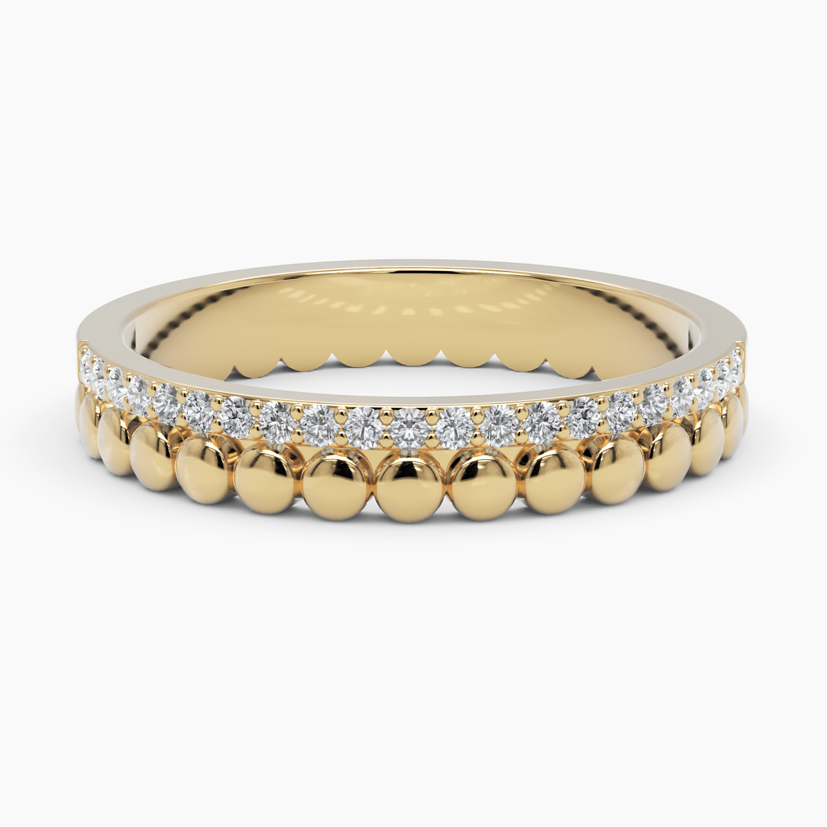 Half Eternity Beaded Ring - Narcissus