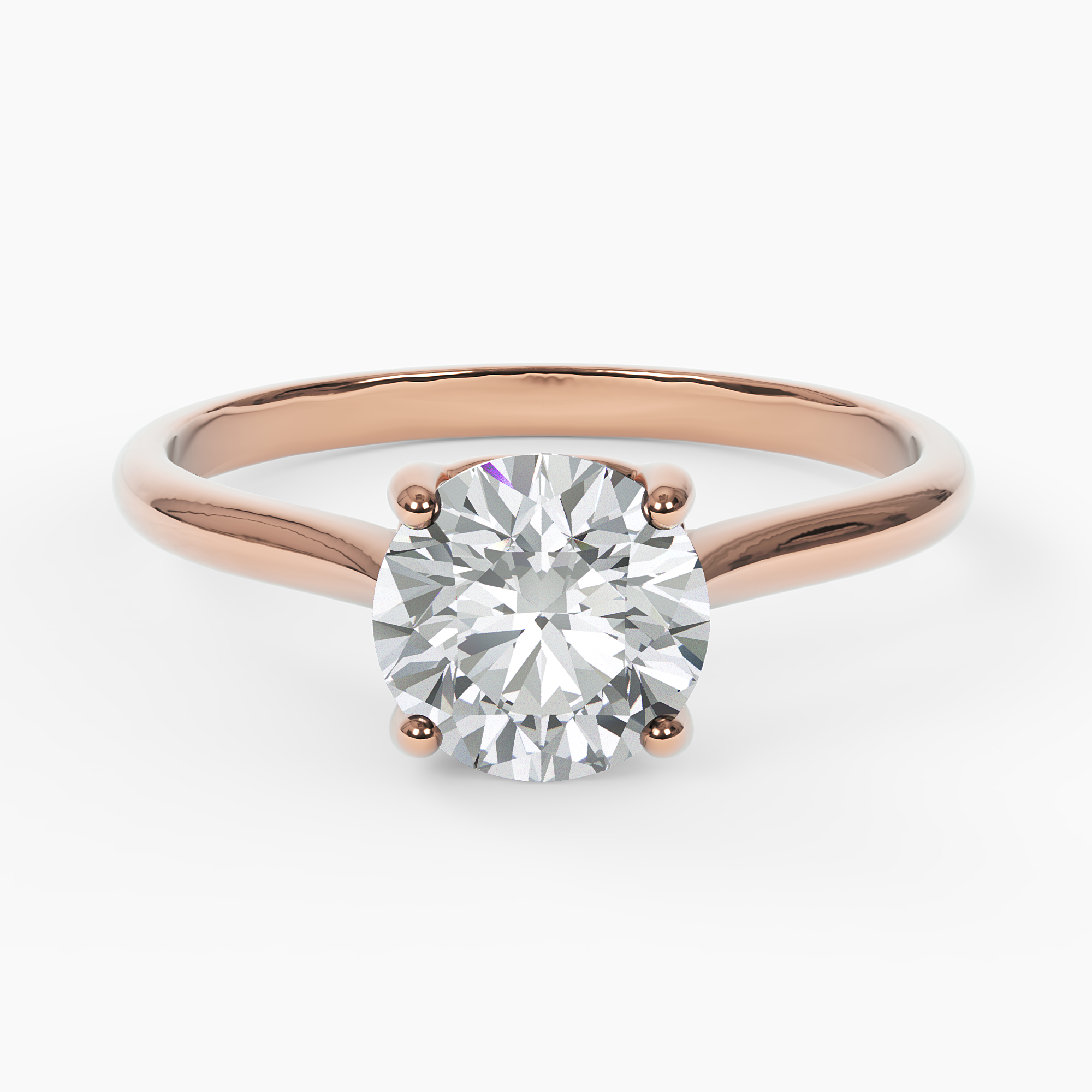 Heart Prong Solitaire Engagement Ring - Narcissus