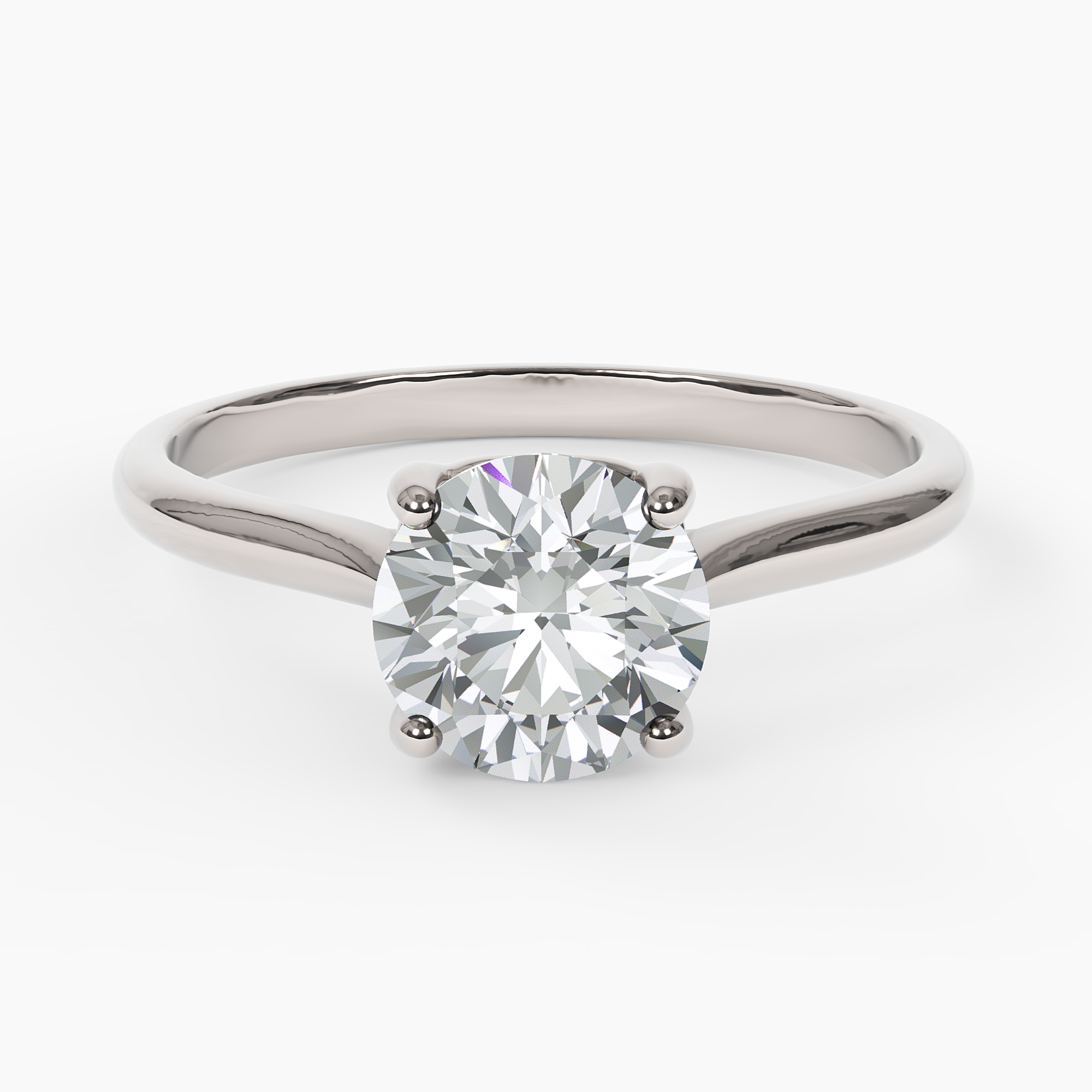 Heart Prong Solitaire Engagement Ring - Narcissus