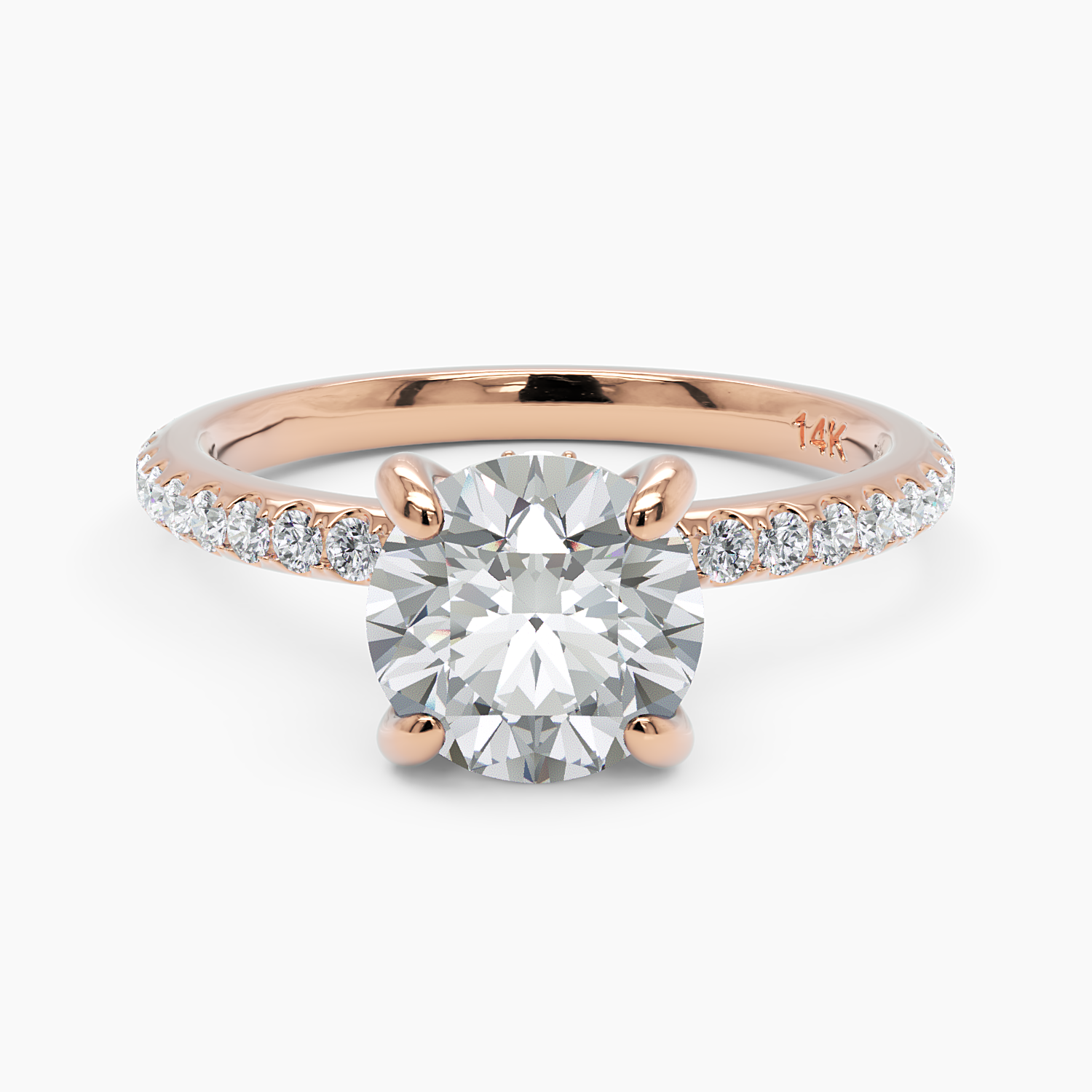 Hidden Halo Engagement Ring - Narcissus