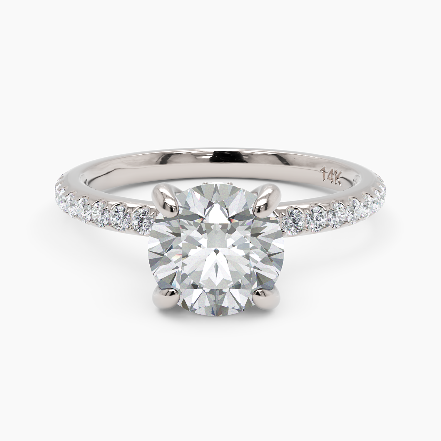 Hidden Halo Engagement Ring - Narcissus