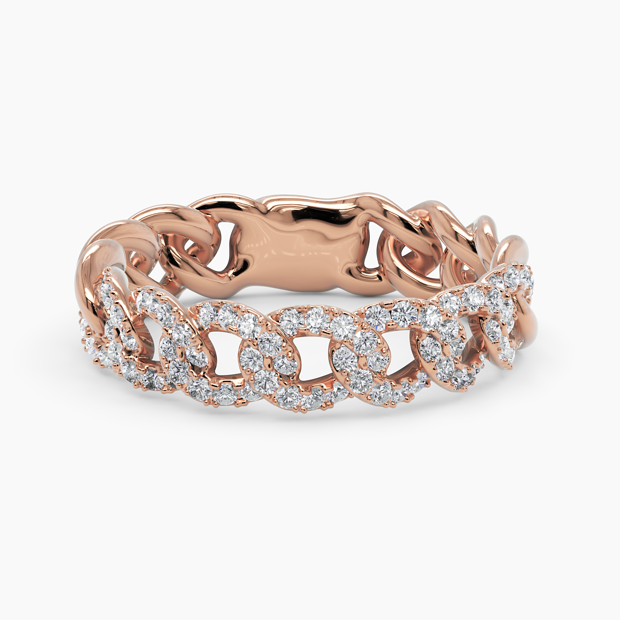 Interlocking Gourmette Chain Ring - Narcissus