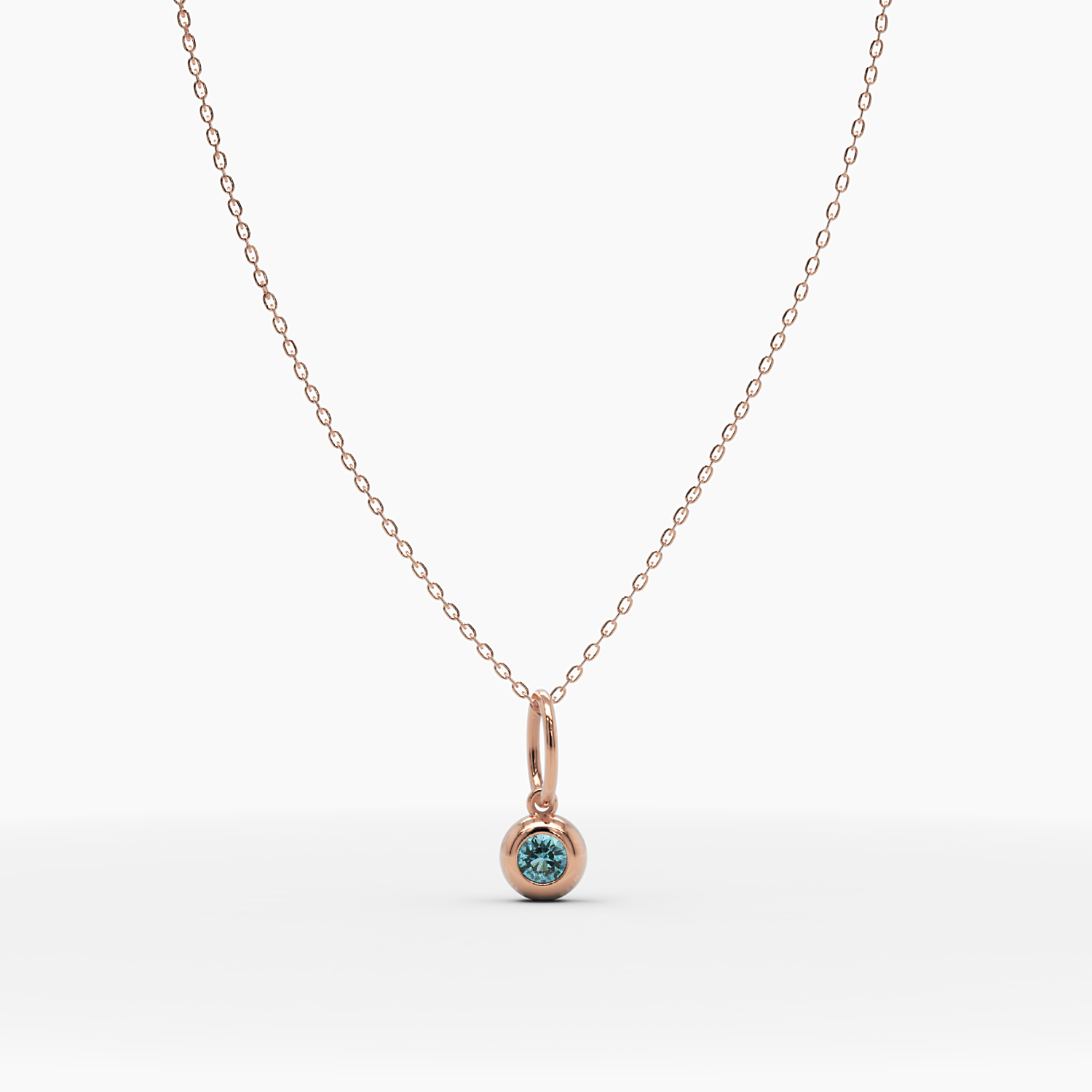 March Birthstone Aquamarine Necklace