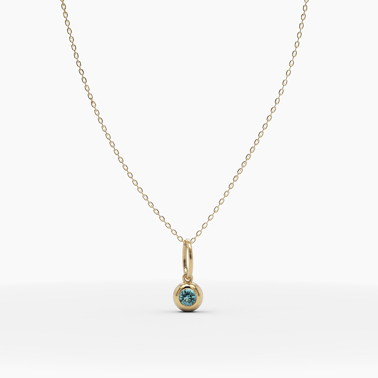 March Birthstone Aquamarine Necklace