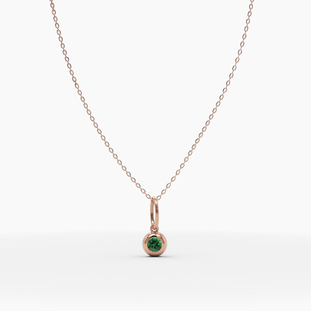 May Birthstone Emerald Necklace - Narcissus