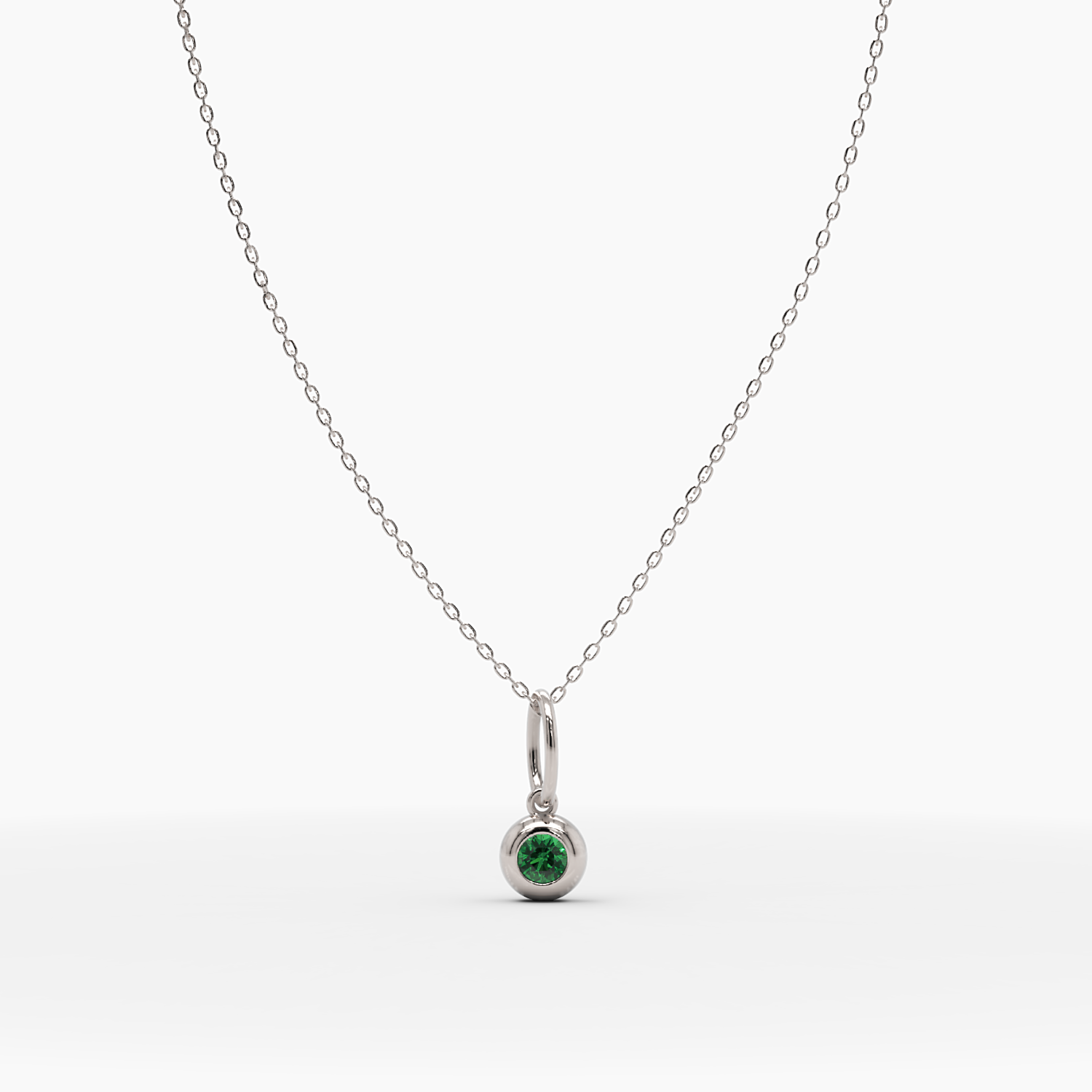 May Birthstone Emerald Necklace