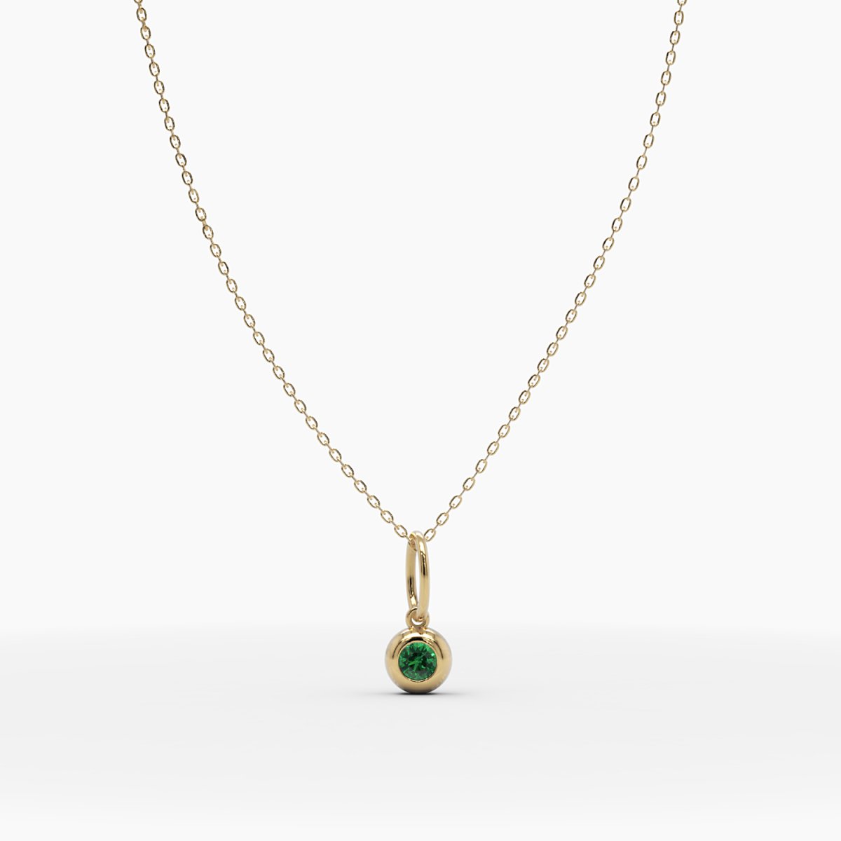 May Birthstone Emerald Necklace - Narcissus