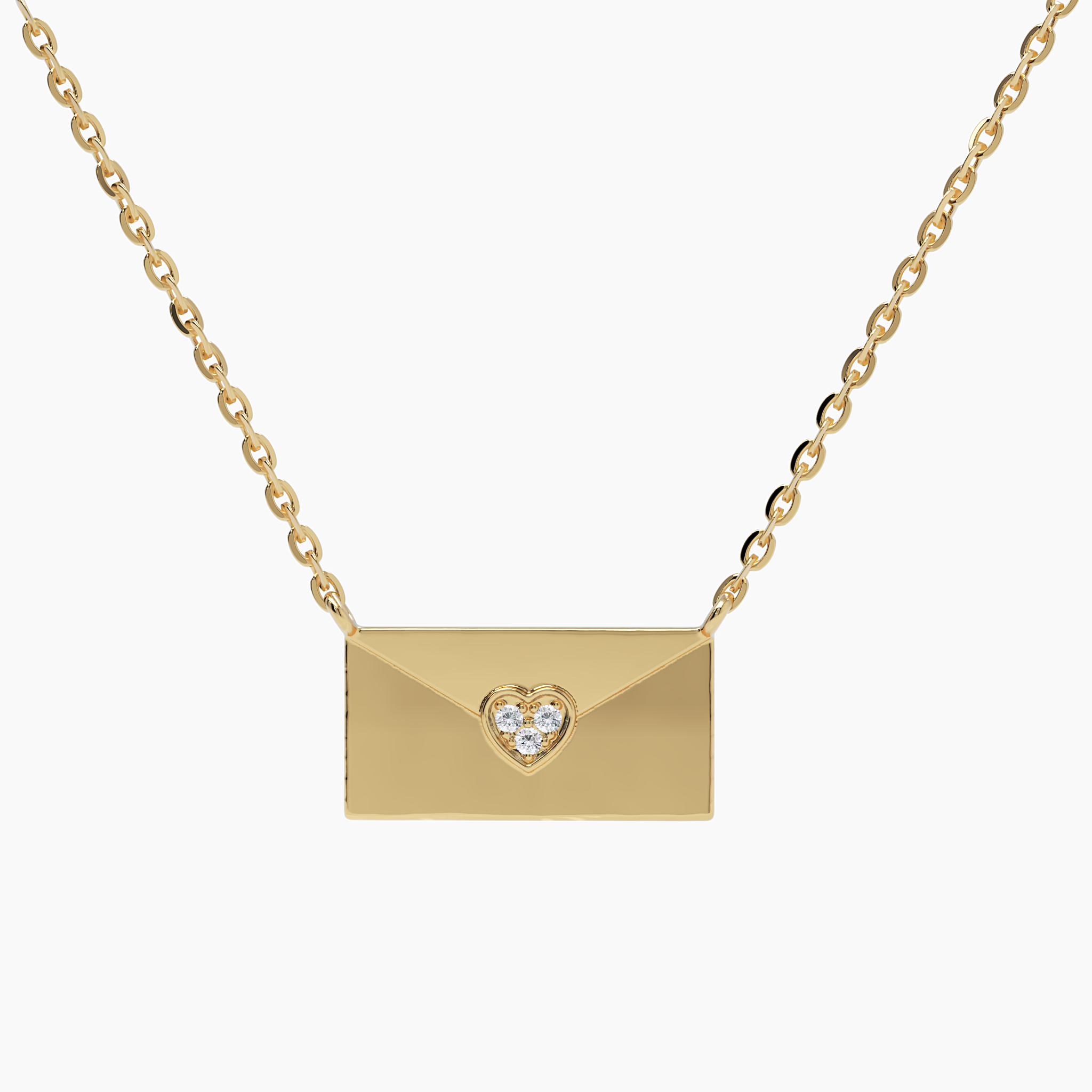 Mini Envelope Pendant Necklace - Narcissus