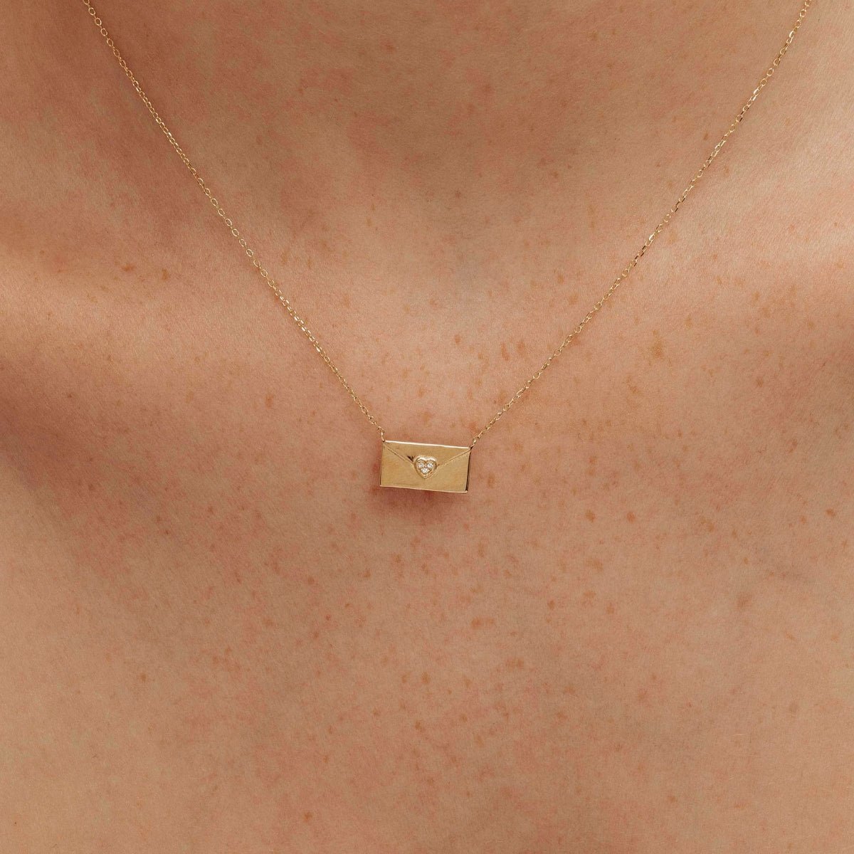 Mini Envelope Pendant Necklace - Narcissus