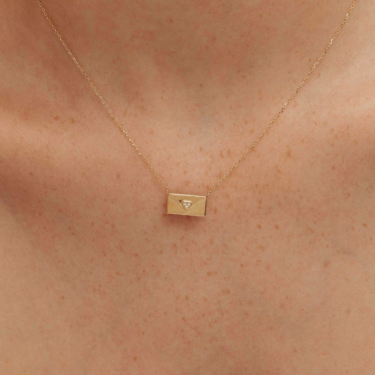 Mini Envelope Pendant Necklace - Narcissus