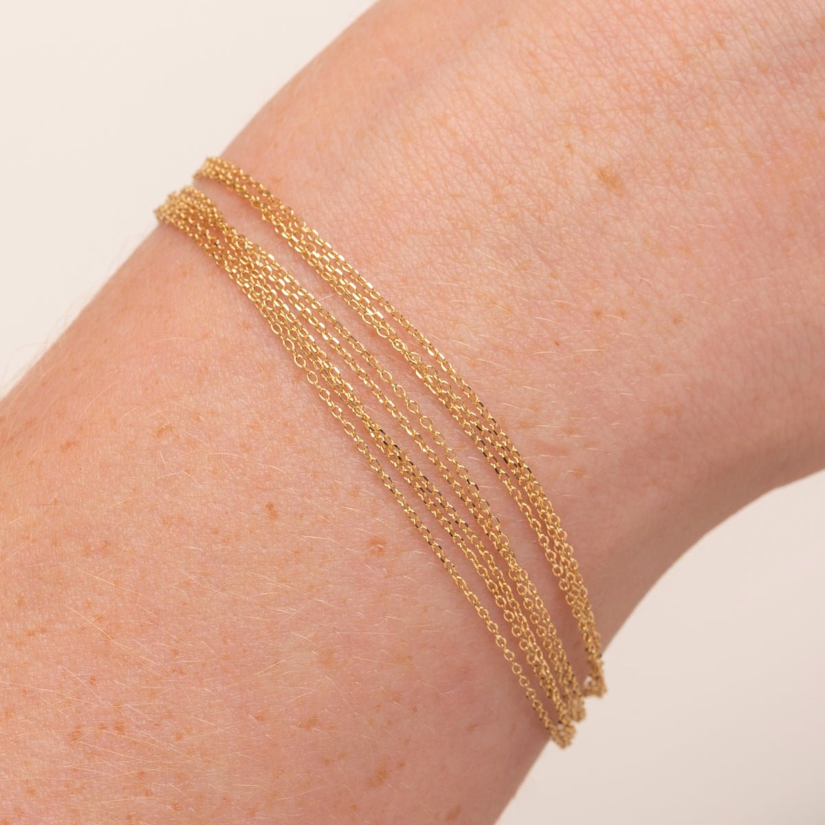 Gold Multi - Chain Bracelet Stack - Narcissus