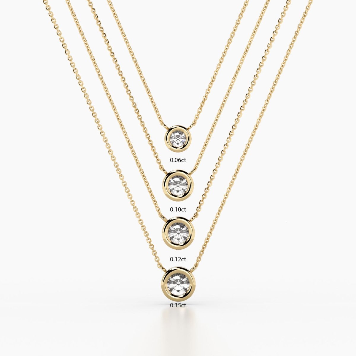 Diamond Bezel Necklace - Narcissus