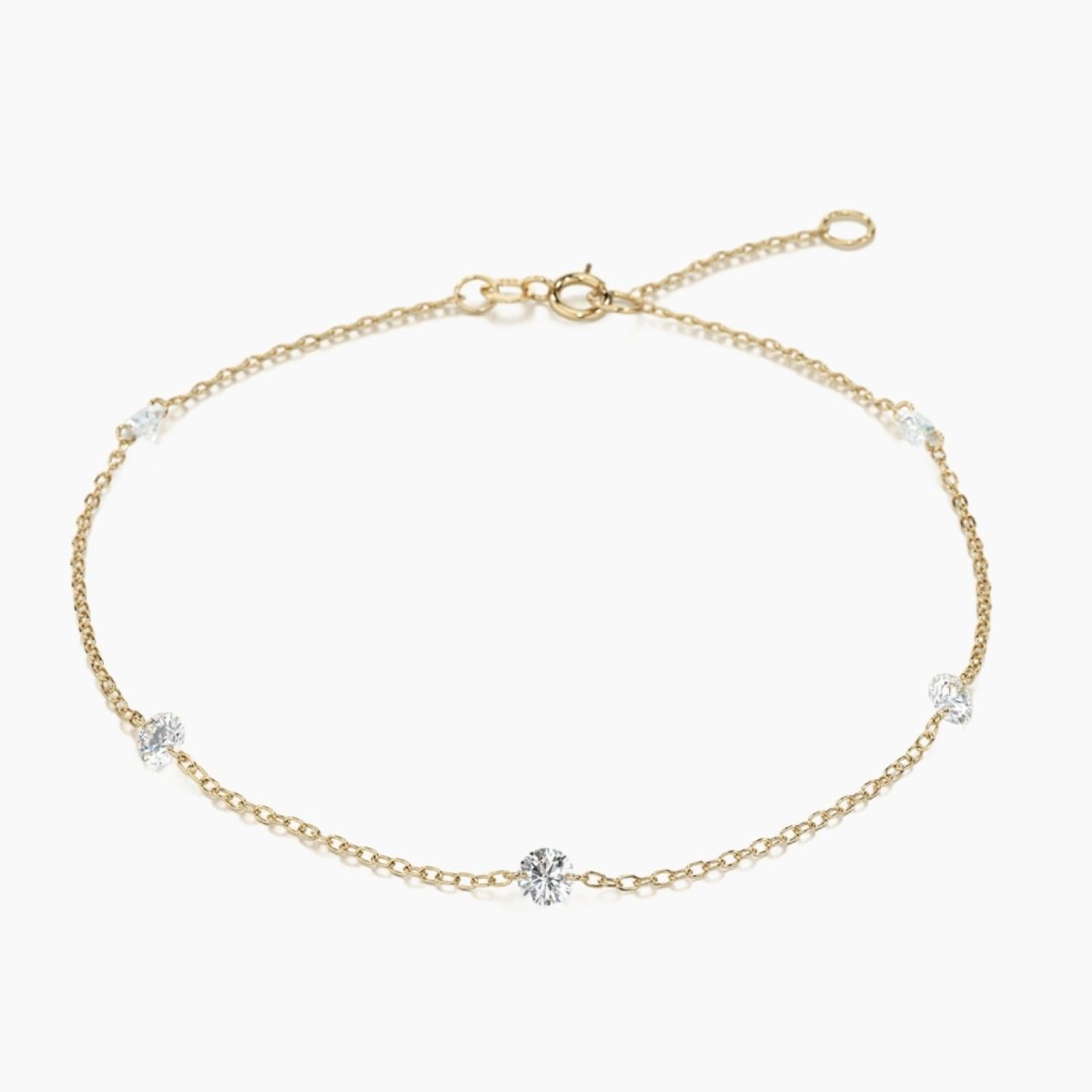 Nude Diamond Station Bracelet - Narcissus