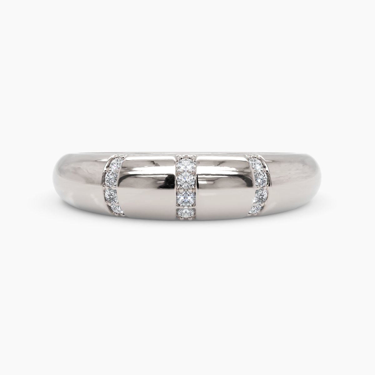 Pavé Diamond Dome Ring - Narcissus