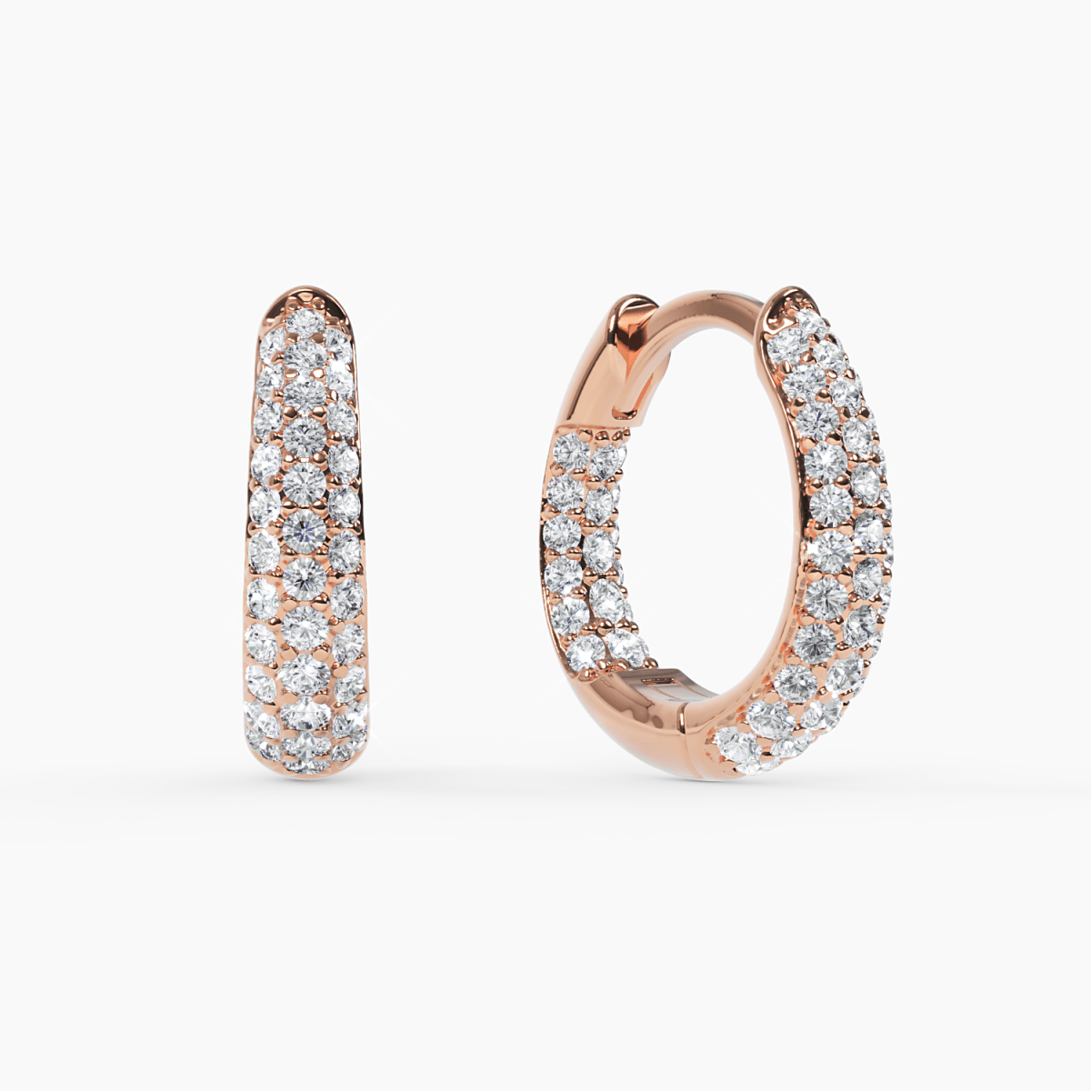 Pavé Diamond Teardrop Hoop Earrings - Narcissus