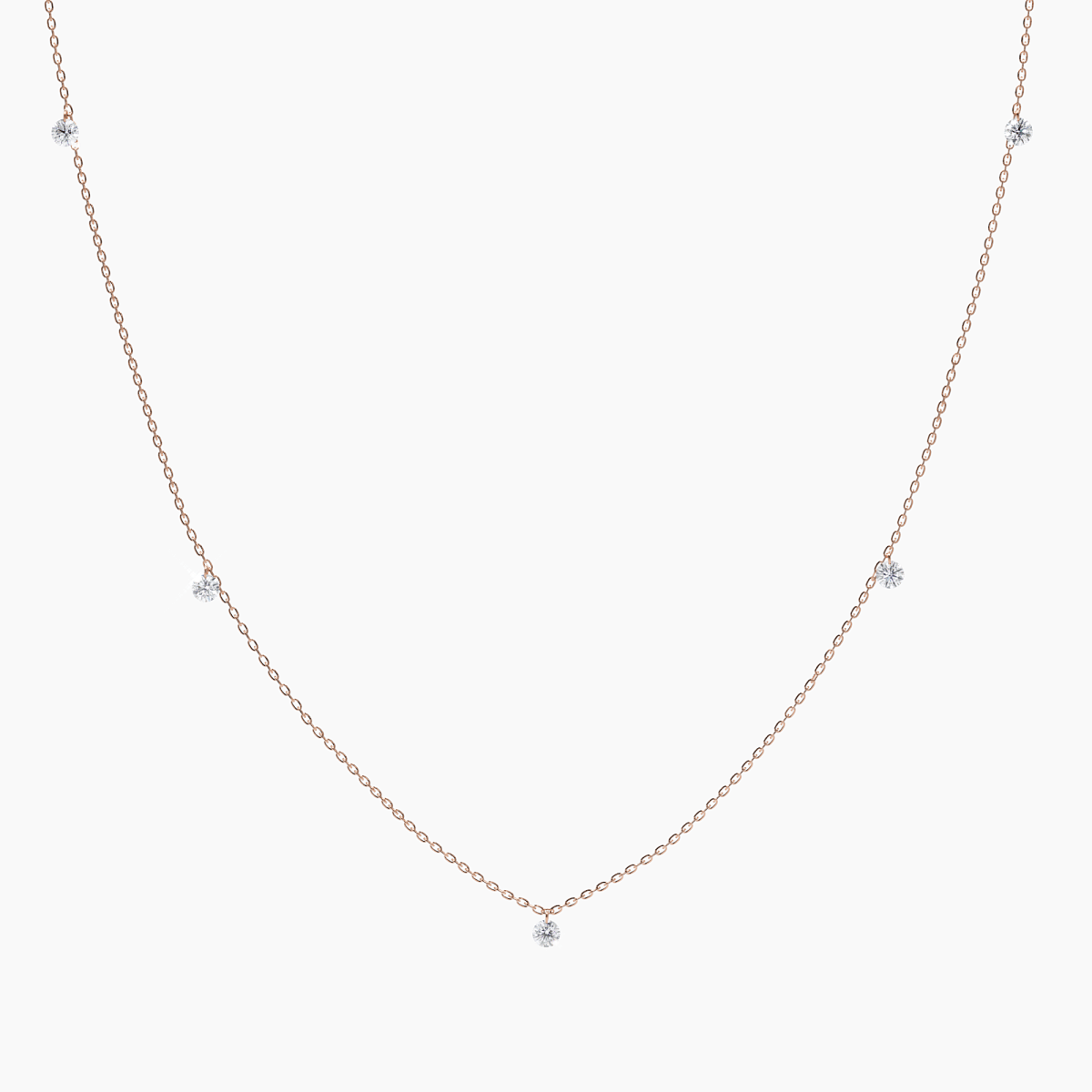 Drilled Diamond By The Yard Necklace - Narcissus