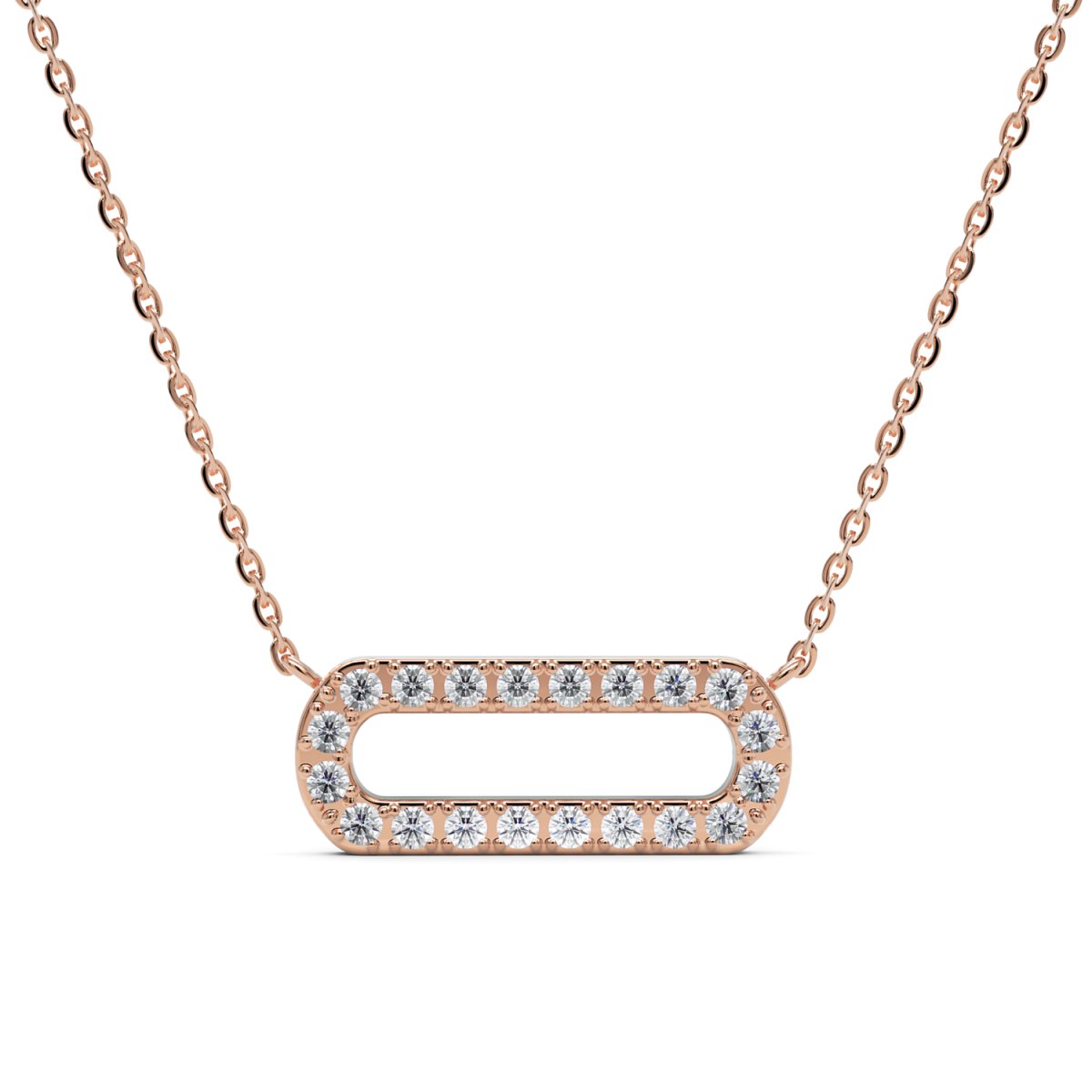 Oval Diamond Necklace - Narcissus