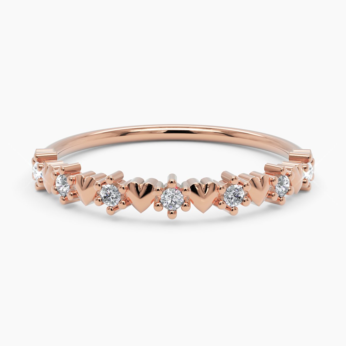 Infinity Diamond Heart Ring - Narcissus