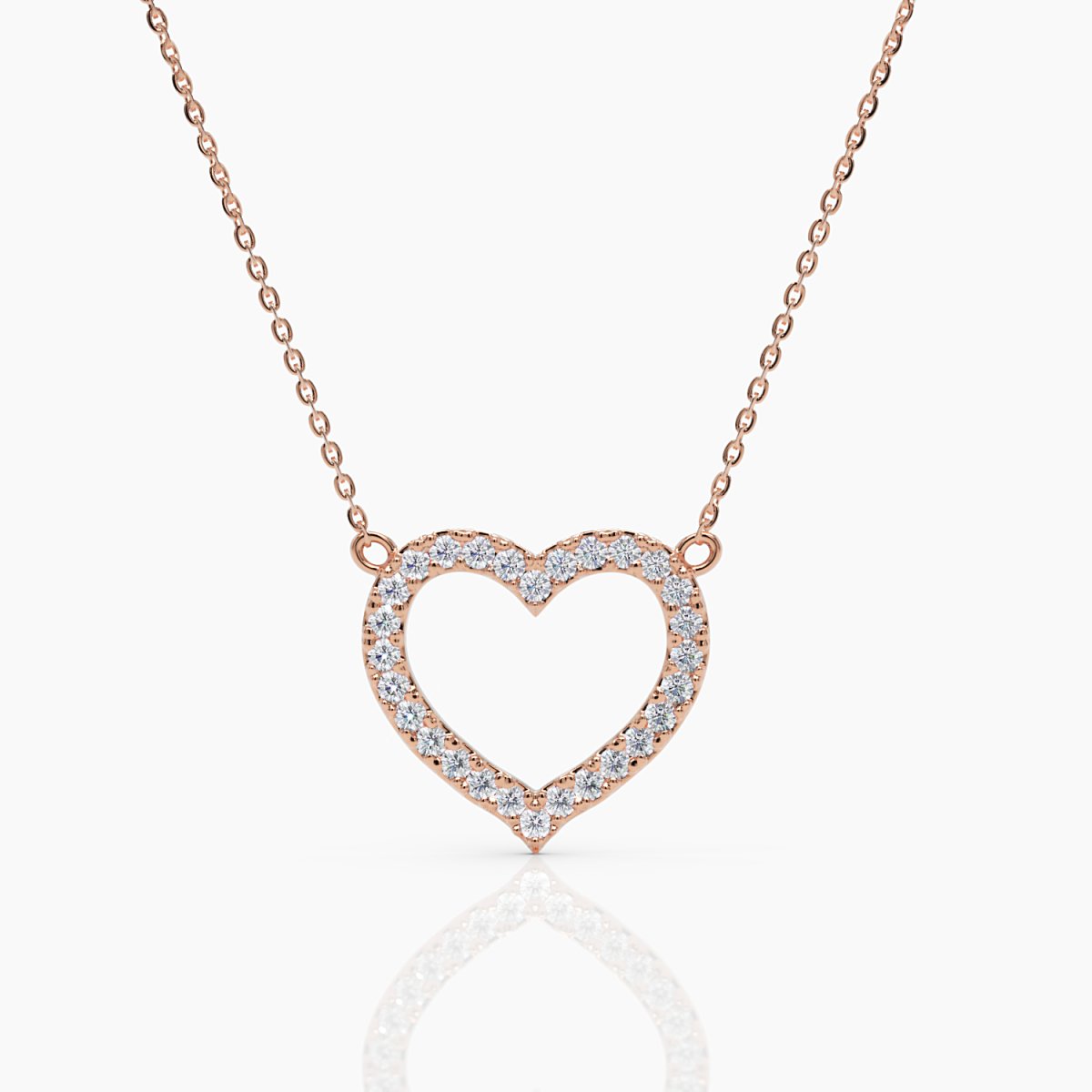 Diamond Heart Necklace - Narcissus