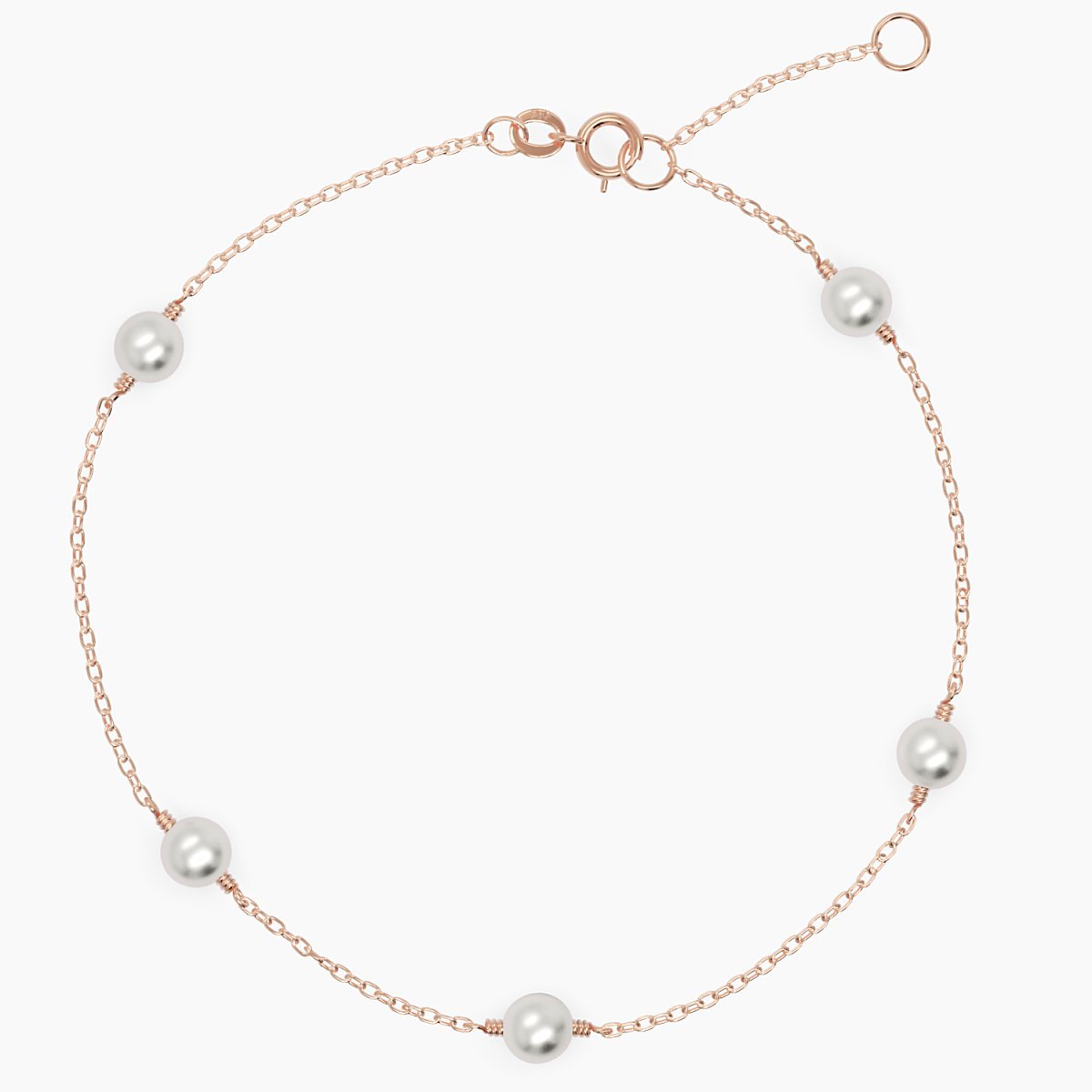 Multi Pearl Bracelet in White Gold - Narcissus