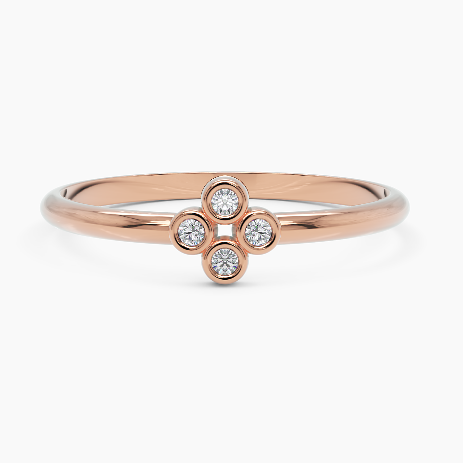 Clover Flower Diamond Ring