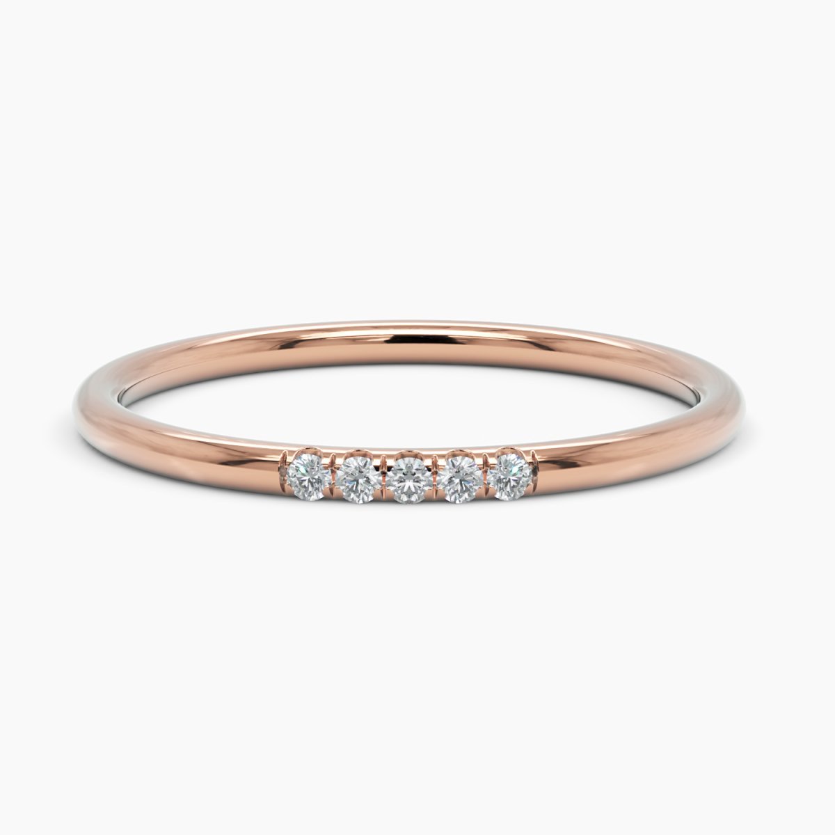 Five Diamond Band in White Gold - Narcissus