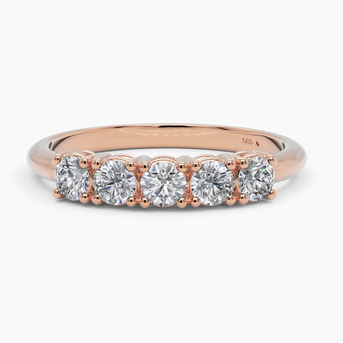 Five Diamond Band Ring - Narcissus