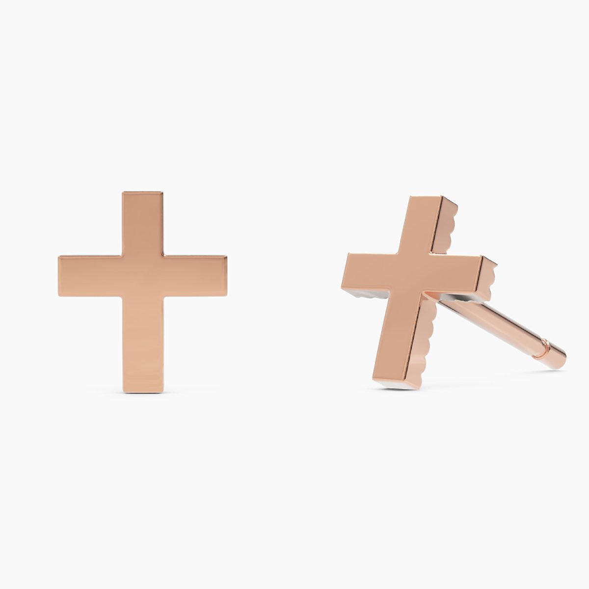 Cross Stud Earrings - Narcissus