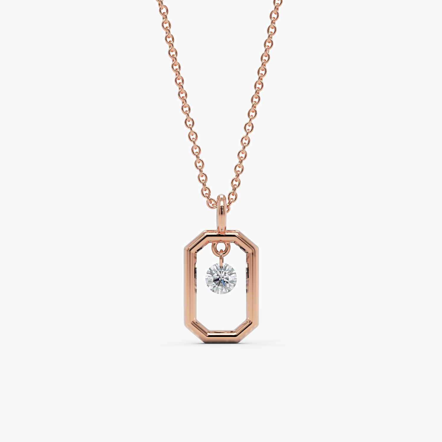 Dainty Pendant with Drilled Diamond