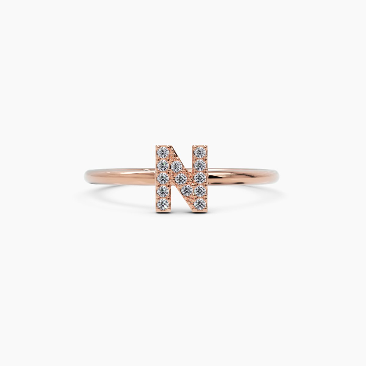 Diamond Initial N Ring - Narcissus