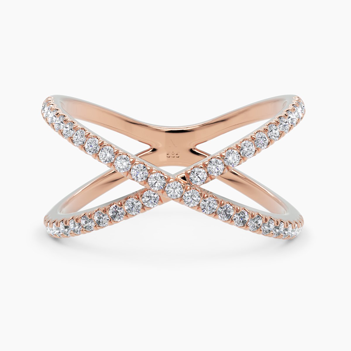 X Pavé Diamond Ring - Narcissus