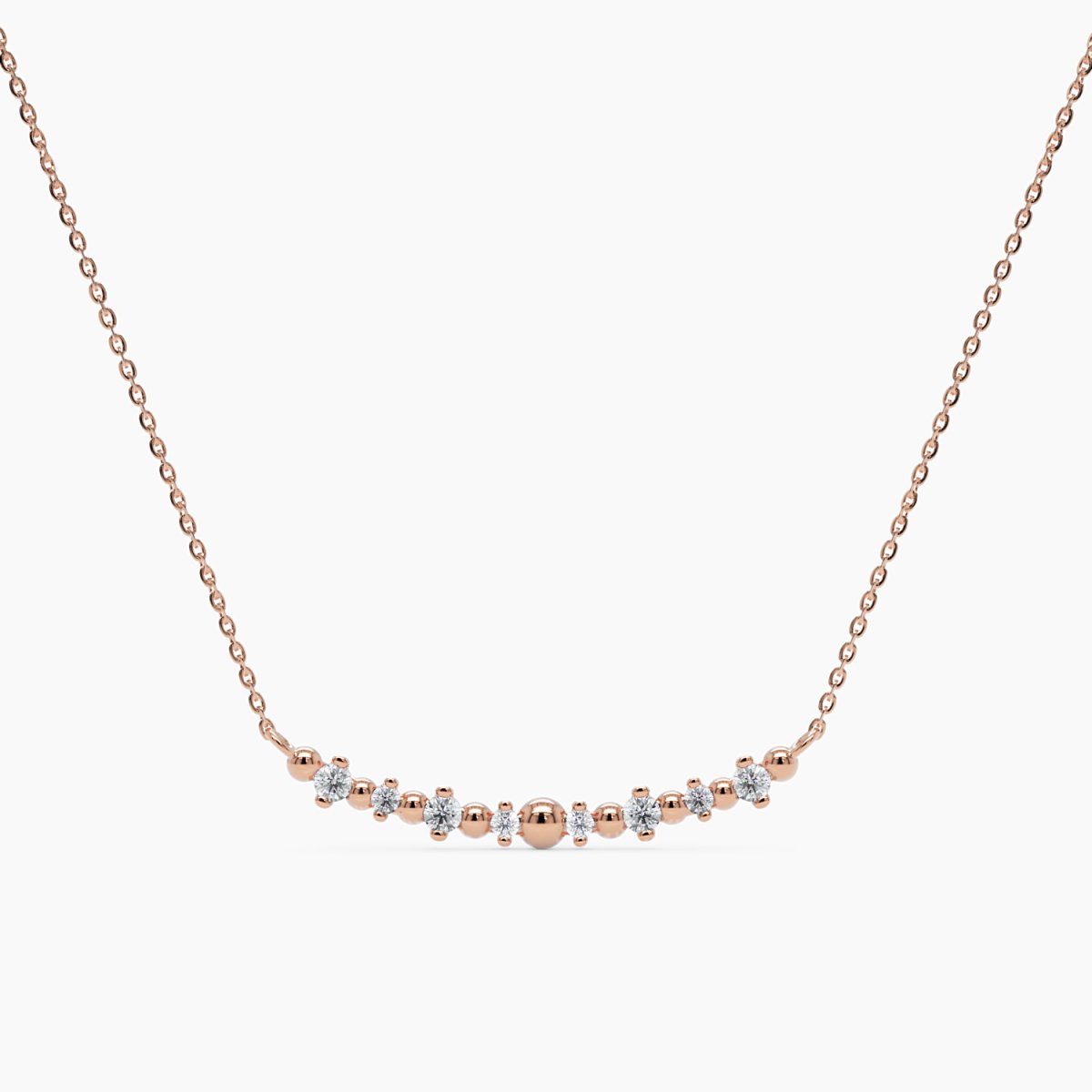 Diamond Bar Pendant Necklace - Narcissus