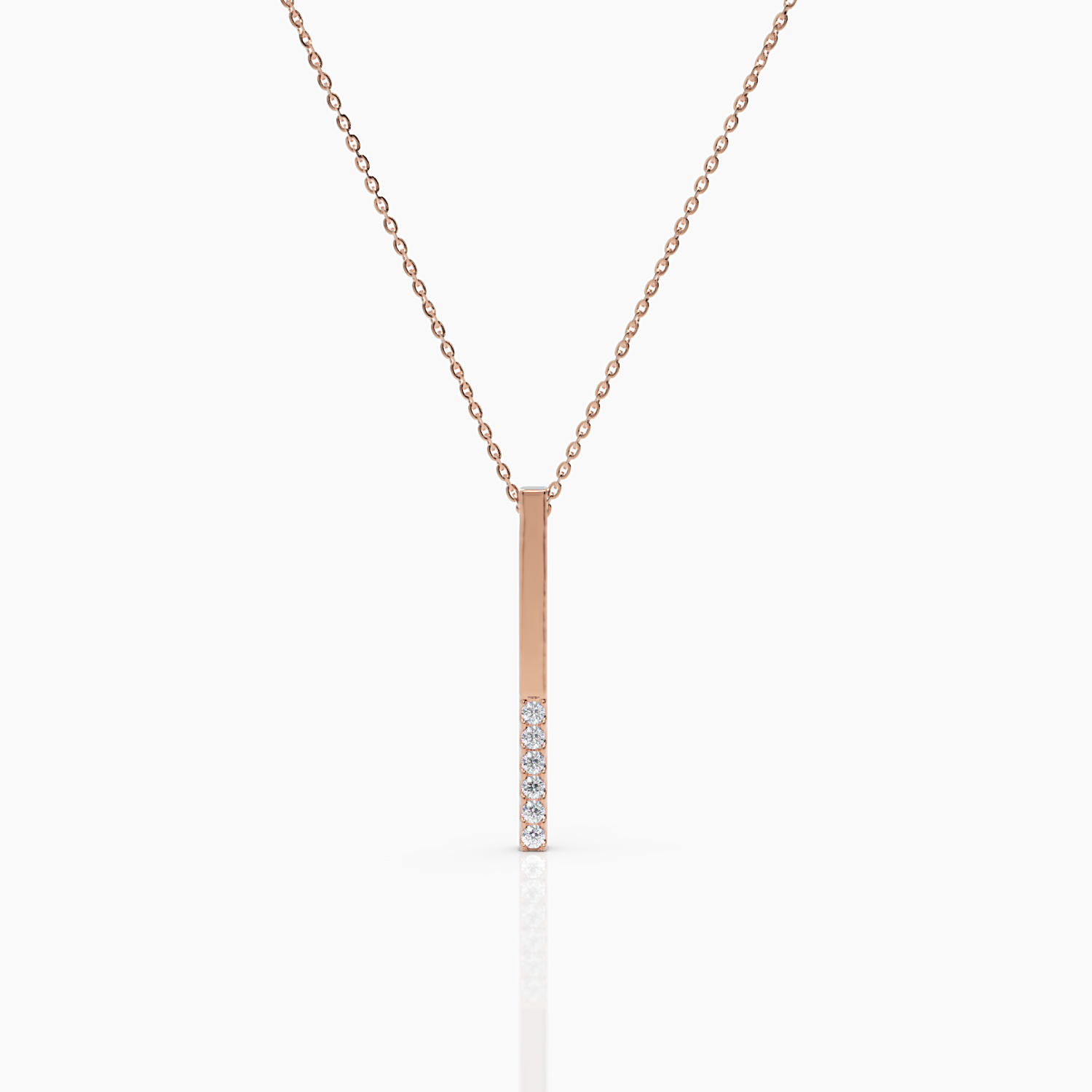 Vertical Diamond Bar Necklace