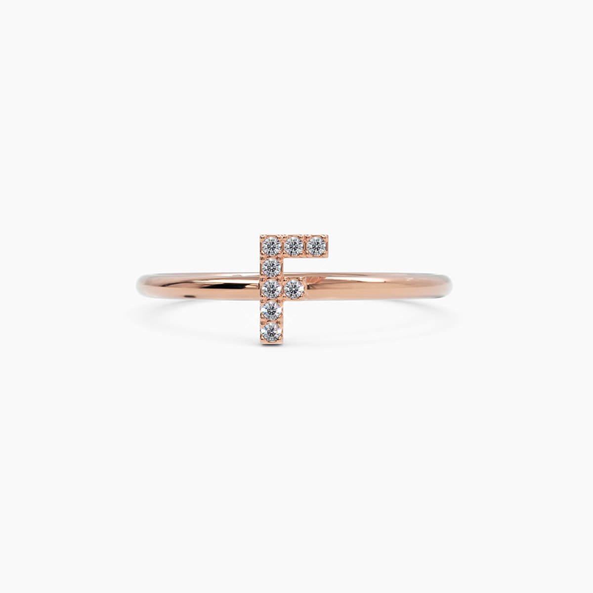 Diamond Initial F Ring - Narcissus