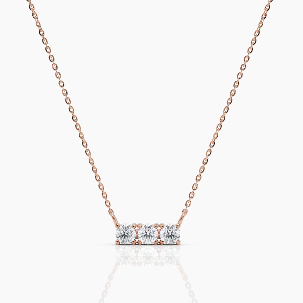 Trio Stone Diamond Necklace - Narcissus